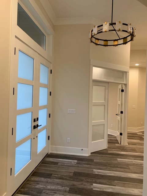 Premium LVP installation modern entryway